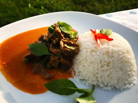Panang Curry mit Reis